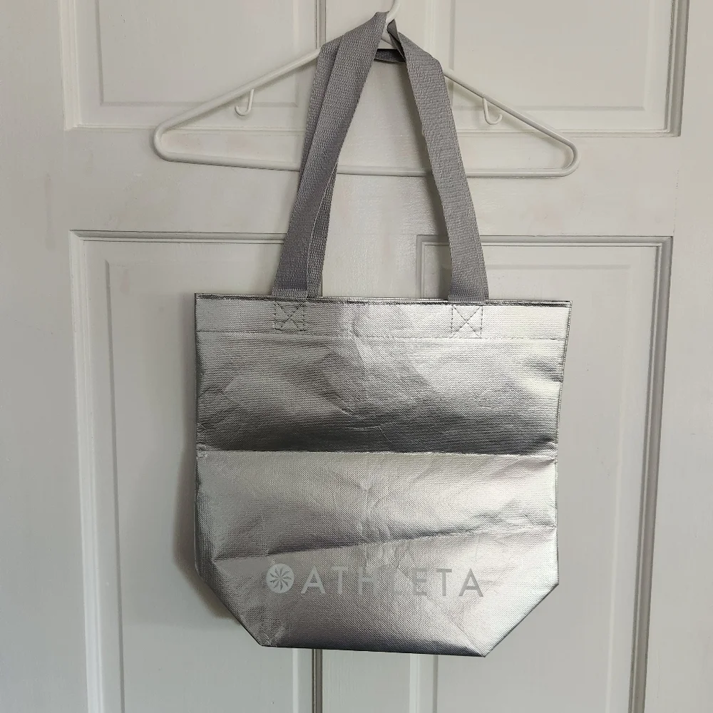 Athleta Silver Reusable Tote Bag